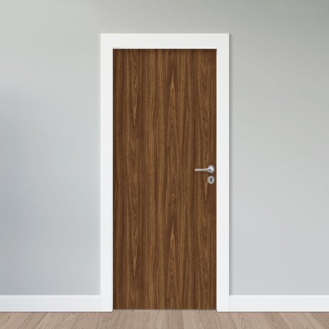 Adesivo de Porta - Revestimento Nogueira