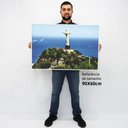 Ver imagem 2 de Quadro Decorativo em Canvas Paisagem Rio de Janeiro Cristo Redentor TACOLADO PAPEL DE PAREDE Moldura