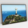 Quadro Decorativo em Canvas Paisagem Rio de Janeiro Cristo Redentor TACOLADO PAPEL DE PAREDE Moldura - 1