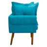 Poltrona Decorativa Londres Suede Azul Turquesa - D'Rossi - 3