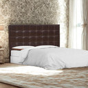 Ver imagem 2 de Cabeceira Estofada Cama Box King 1,95 Domus para Quarto Corino Marrom - Larbelle