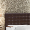 Ver imagem 4 de Cabeceira Estofada Cama Box King 1,95 Domus para Quarto Corino Marrom - Larbelle