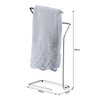 Porta Toalha de Rosto Mãos Para Bancada Banheiro Luxo - Cromado - 4