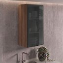 Ver imagem 6 de Armario Aereo 1 Porta Vidro MDF 40x90 cm Kali 119774 Carvalho Toq Nicioli