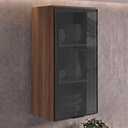 Ver imagem 2 de Armario Aereo 1 Porta Vidro MDF 40x90 cm Kali 119774 Carvalho Toq Nicioli