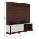 Ver imagem 2 de Home Theater Jurerê 1.8 para TV até 75" 182cm MDP com Nichos Off White e Nogueira Real Colibri