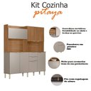 Ver imagem 4 de Kit para Cozinha Ambiente Pitaya Amêndola Nude Prime Tx - Demóbile