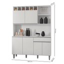 Ver imagem 6 de Balcão de Pia Tatiane 120 Cm e Armário Cozinha Kit Alice Ambiente Branco Brilho - Ajl