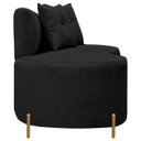 Ver imagem 5 de Sofá Namoradeira Orgânico Grécia 2 Lugares 145cm Bouclê:bouclê Preto