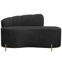 Ver imagem 3 de Sofá Namoradeira Orgânico Grécia 2 Lugares 145cm Bouclê:bouclê Preto