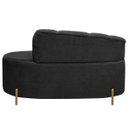 Ver imagem 4 de Sofá Namoradeira Orgânico Grécia 2 Lugares 145cm Bouclê:bouclê Preto