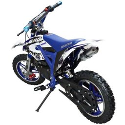 Mini Moto Infantil Partida Elétrica Gasolina 2t 49cc Cross Trilha Off Road Wvdb-005az Azul - 4