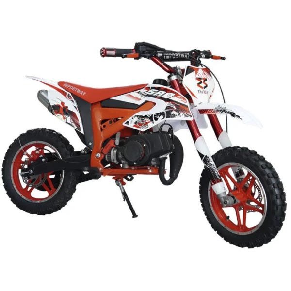 Mini Moto Infantil Partida Elétrica Gasolina 2T 49CC Cross Trilha Off Road  Importway WVDB-005