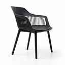 Ver imagem 7 de Cadeira Marcela Montreal em Polipropileno com Assento Estofado - Design Moderno com Conforto Cinza