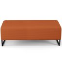 Ver imagem 5 de Puff Decorativo Sala de Estar Bali W01 Base Ferro 120x50 cm Tecido Terracota - Lyam Decor