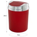 Ver imagem 4 de Lixeira 5 Litros Com Tampa Basculante Vai E Vem Prata