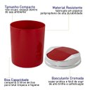 Ver imagem 2 de Lixeira 5 Litros Com Tampa Basculante Vai E Vem Prata