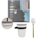 Ver imagem 6 de Escova Vaso Sanitário Privada Banheiro Suporte Parede Base Cerâmica