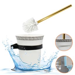 Escova Vaso Sanitário Privada Banheiro Suporte Parede Base Cerâmica - 8