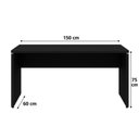 Ver imagem 3 de Mesa Dupla para Escritório 1,50x1,35mm - c/ Gavetas - Preto/Preto - 26073