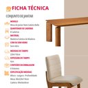 Ver imagem 6 de Sala de Jantar Mesa Nala 220cm Tampo Laminado Canto Moeda com 8 Cadeiras Bella Mobillare