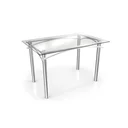 Ver imagem 1 de Mesa com Tampo de Vidro Retangular 120x80cm Elba Crome 