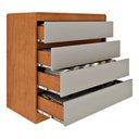 Ver imagem 3 de Cômoda CR35475 4 Gavetas MDF Cinamomo e Off White Multimóveis