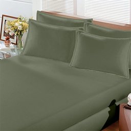 Lençol Avulso Buettner Queen Malha Verde Musgo com Elastico Image - 1