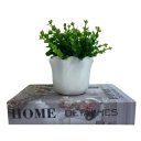 Ver imagem 1 de Livro decorativo 'Home Detalhes' e vaso branco de cerâmica