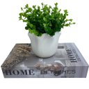 Ver imagem 3 de Livro decorativo 'Home Detalhes' e vaso branco de cerâmica
