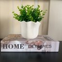 Ver imagem 2 de Livro decorativo 'Home Detalhes' e vaso branco de cerâmica