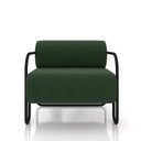 Ver imagem 3 de Poltrona Sala de Estar Industrial Preto Ameli Veludo K01 - D'Rossi Cor Verde Musgo