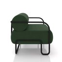 Ver imagem 4 de Poltrona Sala de Estar Industrial Preto Ameli Veludo K01 - D'Rossi Cor Verde Musgo