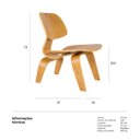 Ver imagem 4 de Cadeira Charles Eames LCW - Poltrona lounge - Madeira natural