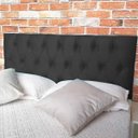 Ver imagem 3 de Cabeceira Cama Box Casal Luna Suede Preto 140 x 60 RBL