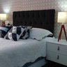 Cabeceira Cama Box Casal Luna Suede Preto 140 x 60 RBL - 7