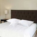 Ver imagem 3 de Cabeceira Casal Luna Suede Liso Marrom 140 x 80 RBL