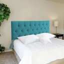 Ver imagem 2 de Cabeceira King Luna Suede Liso Azul Turquesa 195 x 80 RBL