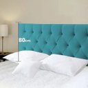 Ver imagem 6 de Cabeceira King Luna Suede Liso Azul Turquesa 195 x 80 RBL