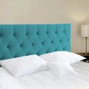 Ver imagem 4 de Cabeceira King Luna Suede Liso Azul Turquesa 195 x 80 RBL