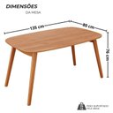 Ver imagem 3 de Sala de Jantar Mesa 135x76cm Tampo Laminado com 4 Cadeiras em Linho Ceci Yescasa Marrom
