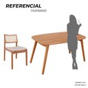 Ver imagem 5 de Sala de Jantar Mesa 135x76cm Tampo Laminado com 4 Cadeiras em Linho Ceci Yescasa Marrom