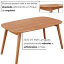 Ver mais imagens de Sala de Jantar Mesa 135x76cm Tampo Laminado com 4 Cadeiras em Linho Ceci Yescasa Marrom