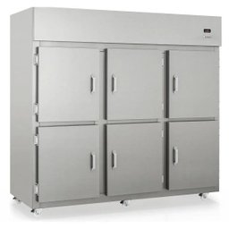 Geladeira/Refrigerador Comercial Aço Revestido com Película Tipo Inox 6 Portas Cegas GRCS-6P - 1 Geladeira/Refrigerador Comercial Aço Revestido com Película Tipo Inox 6 Portas Cegas GRCS-6P - 1