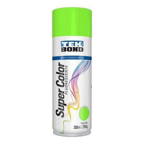 Tinta Spray Fluorescente Verde 350ml /250g - Tekbond - 1