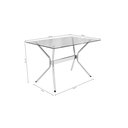 Ver imagem 3 de Mesa com Tampo de Vidro Retangular 120x80cm Loire Crome