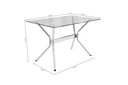 Ver imagem 3 de Mesa com Tampo de Vidro Retangular 120x80cm Loire Crome Prata/Cromado