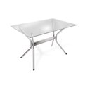 Ver imagem 1 de Mesa com Tampo de Vidro Retangular 120x80cm Loire Crome Prata/Cromado