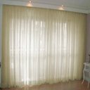 Ver imagem 1 de Cortina Voil Priori Sala Quarto 4,00x2,80 Ilhós Cromado - Palha