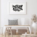 Ver imagem 2 de Quadro Horizontal Minimalista Ramo Preto - 60x48cm:madeira Preta